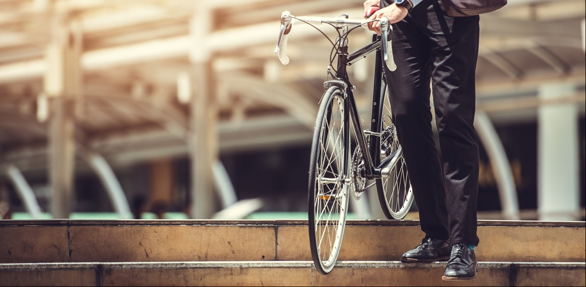 Nunca se distraia de bicicleta